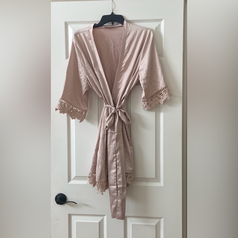 Silky robe